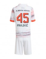 Otroške Nogometnih dresov Bayern Munich Aleksandar Pavlovic #45 Gostujoči 2025-26 Kratki rokavi (+ hlače)